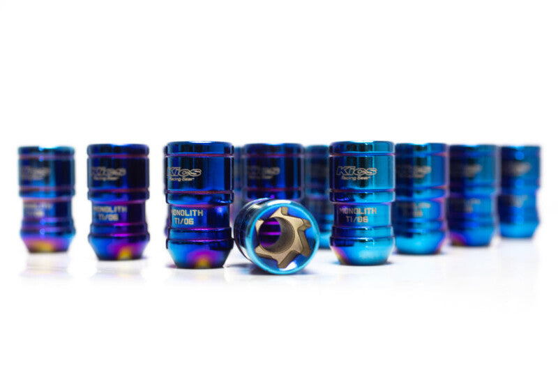 Load image into Gallery viewer, Project Kics 12x1.50 Monolith T1/06 Lug Nut Set - IP Blue (20 Pcs)
