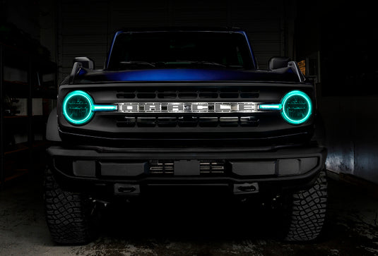 Oracle 2122 Ford Bronco Headlight Halo Kit w/DRL Bar  Base Headlights w/Simple Control