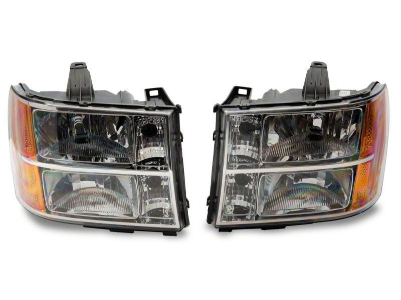 Load image into Gallery viewer, Raxiom 07-14 GMC Sierra 1500/2500 HD/3500 HD Axial OEM Rep Headlights- Chrome Housing (Clear Lens)
