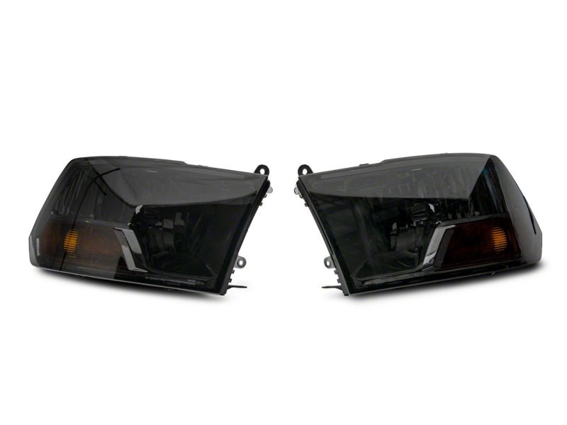 Load image into Gallery viewer, Raxiom 09-18 Dodge RAM 1500 Axial OEM Rep Headlights w/ Single Bulb- Chrome Housing (Smoked Lens)
