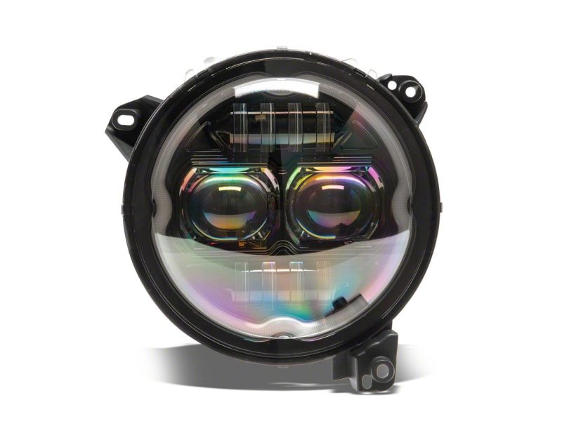 Load image into Gallery viewer, Raxiom 18-23 Jeep Wrangler JL Axial Series 9-In Angel Eye LED Headlights- Blk Housing (Clear Lens)
