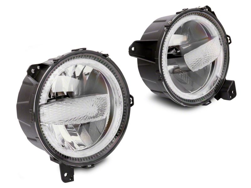 Load image into Gallery viewer, Raxiom 18-23 Jeep Wrangler JL Axial Series 9-In LED Headlights- Blk Housing (Clear Lens)
