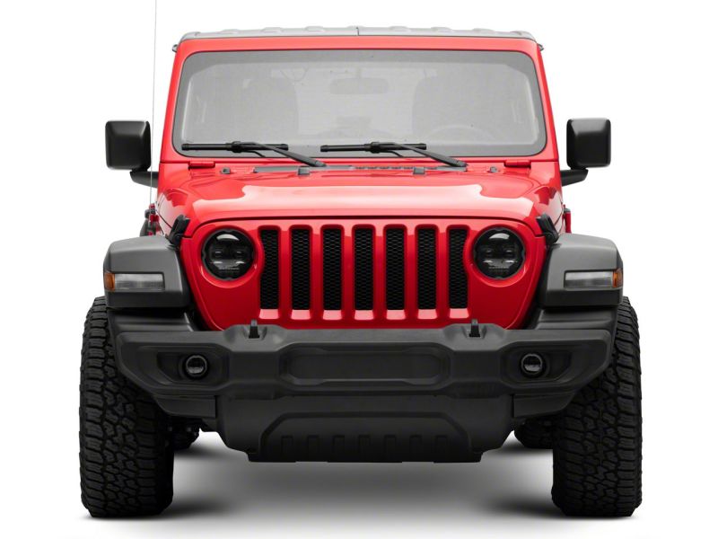 Load image into Gallery viewer, Raxiom 18-23 Jeep Wrangler JL Axial Series 9-In Angel Eye LED Headlights- Blk Housing (Clear Lens)
