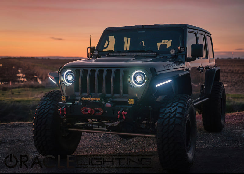 Load image into Gallery viewer, Oracle Jeep JL/Gladiator JT Oculus Bi-LED Projector Headlights - Amber/White Switchback SEE WARRANTY
