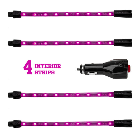 XK Glow Single Color XKGLOW UnderglowLED Accent Light Car/Truck Kit Pink - 4x8In