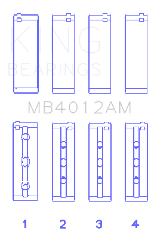 Load image into Gallery viewer, King Engine Bearings Toyota 5Vzfe (Size +1.0mm) Main Bearing Set
