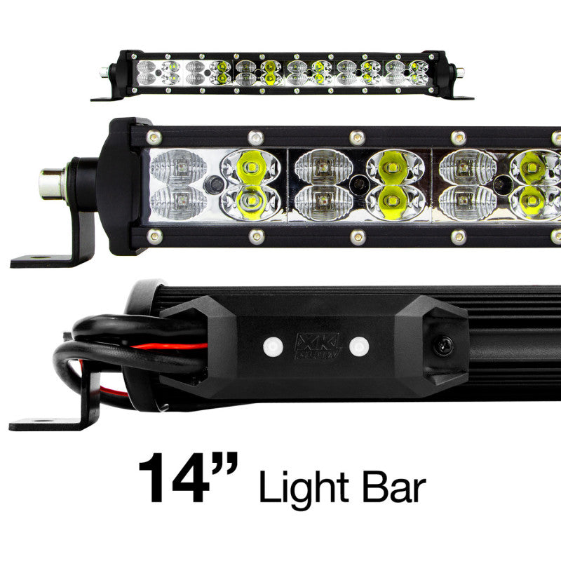 Load image into Gallery viewer, XK Glow RGBW Light Bar High Power Offroad Work/Hunting Light w/ Bluetooth Controller 14In
