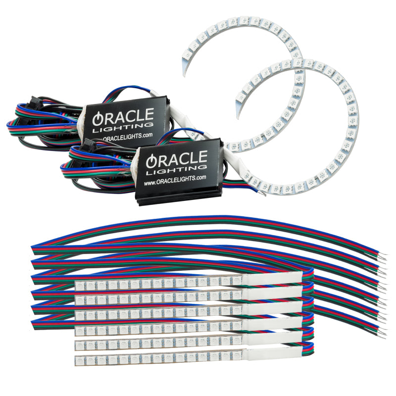Load image into Gallery viewer, Oracle 18-21 Ford Mustang DRL Upgrade w/ Halo Kit - ColorSHIFT w/o Controller
