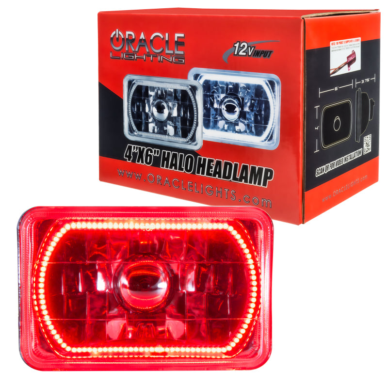 Load image into Gallery viewer, Oracle Pre-Installed Lights 4x6 IN. Sealed Beam - Red Halo SEE WARRANTY
