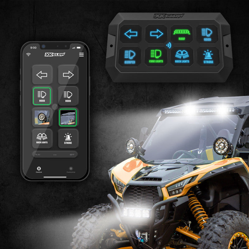 Load image into Gallery viewer, XK Glow XKcommand Bluetooth Switch Panel for Lights 12V Accessory Offroad
