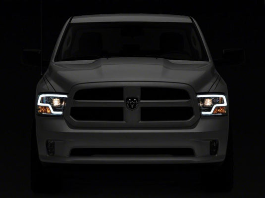 Raxiom 09-18 Dodge RAM 1500 Non-Projector LED Halo Headlights- Chrome Housing (Clear Lens)