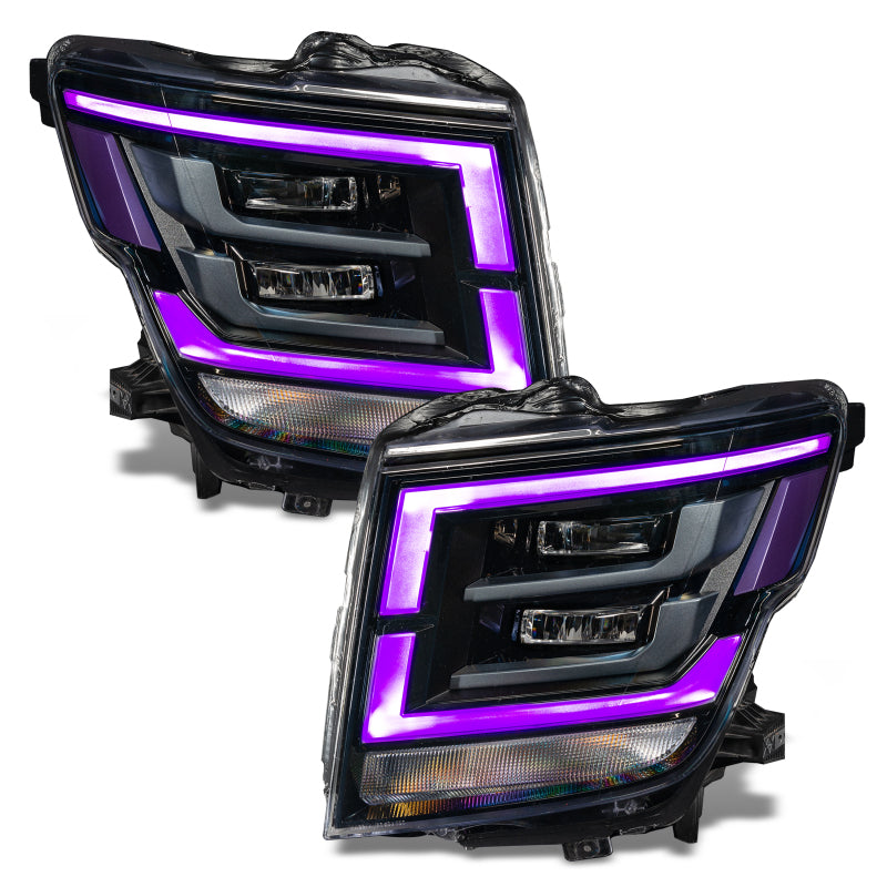 Load image into Gallery viewer, Oracle 21-22 Nissan Titan RGB+W Headlight DRL Upgrade - ColorSHIFT w/ RF Controller
