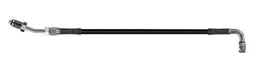 Goodridge 72in Universal Clutch Line w/SS Fittings & Black Hose - 90Deg Banjo w/20Deg 7/16 UNF