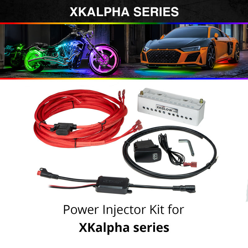 Load image into Gallery viewer, XK Glow XKmax RGB Fiber Optic LED Interior Automotive Ambient Light Kit - 4x43in
