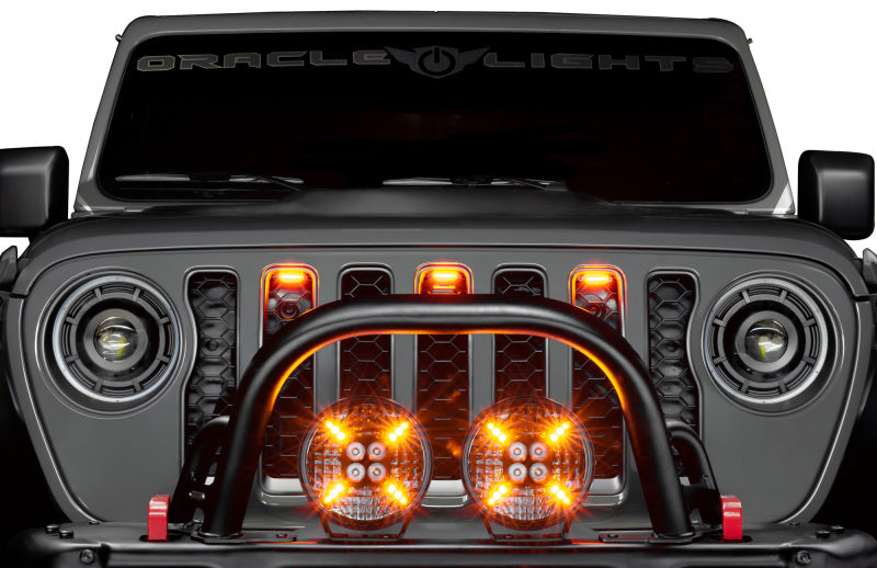 Load image into Gallery viewer, Oracle Universal Pre-Runner Style LED Grill Light Kit (New Style) - Amber w/Tinted Lens

