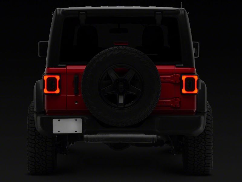 Load image into Gallery viewer, Raxiom 18-23 Jeep Wrangler JL Axial Series Carver LED Tail Lights- Blk Housing (Smoked Lens)
