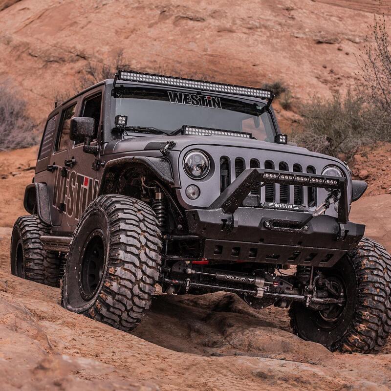 Load image into Gallery viewer, Westin/Snyper 07-17 Jeep Wrangler Tube Fenders - Front - Textured Black
