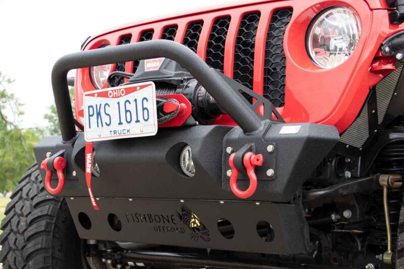Load image into Gallery viewer, Fishbone Offroad 2018+ Jeep JL/Gladiator Wrangler JL/Gladiator Front Winch Bumper - Black Powdercoat
