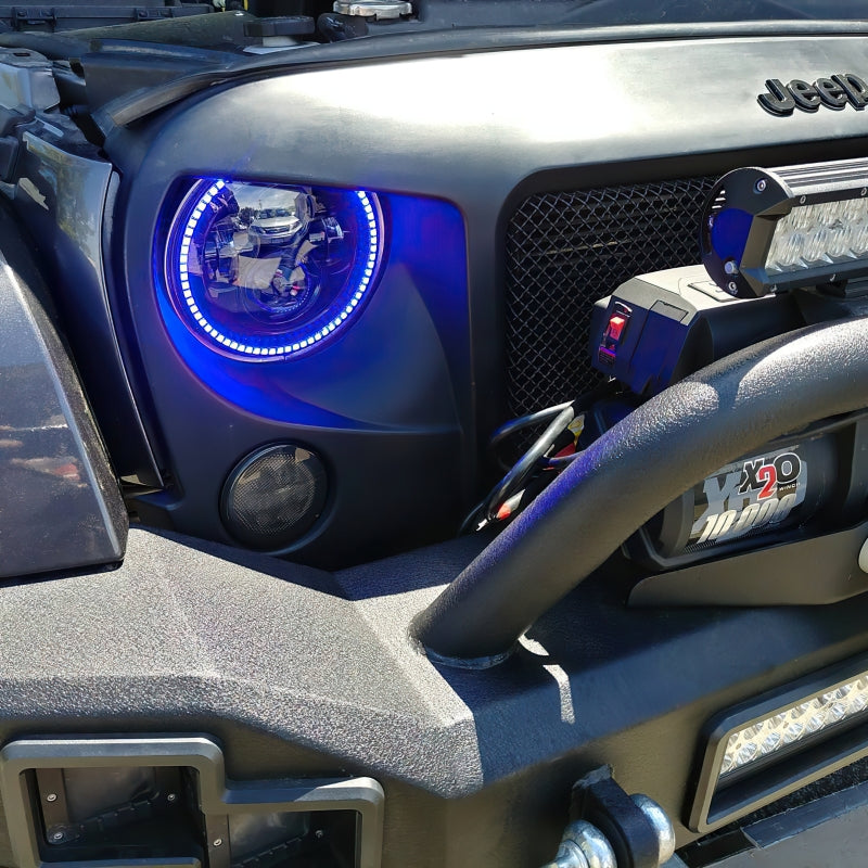 Load image into Gallery viewer, Oracle 7in High Powered LED Headlights - Black Bezel - ColorSHIFT No Controller SEE WARRANTY
