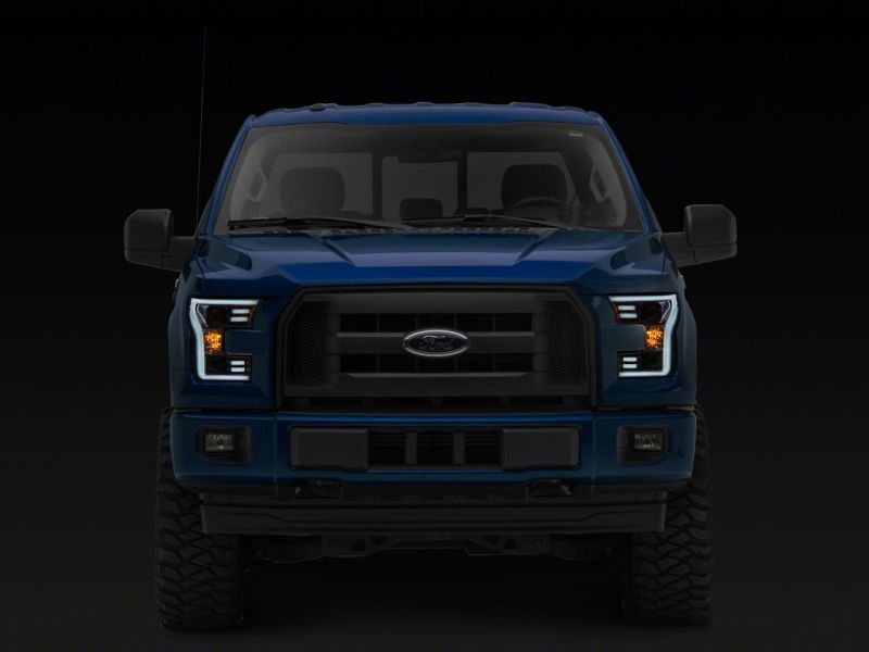 Load image into Gallery viewer, Raxiom 15-17 Ford F-150 Projector Headlights w/ LED Accent- Chrome Housing (Clear Lens)
