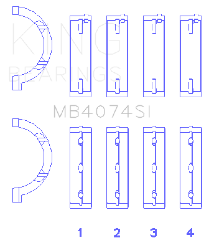 Load image into Gallery viewer, King Engine Bearings Chrysler 2.7L (Size +1.0mm) Main Bearing Set

