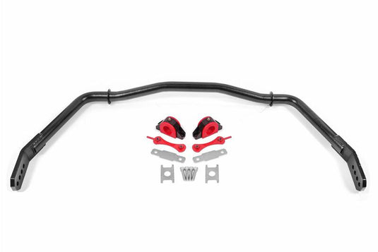 BMR 05-14 Ford Mustang Front Hollow 38mm Sway Bar Kit w/ Bushings - Hammertone Black