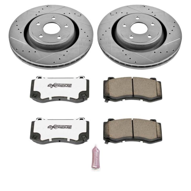 Load image into Gallery viewer, Power Stop 06-10 Jeep Grand Cherokee Front Z26 Street Warrior Brake Kit
