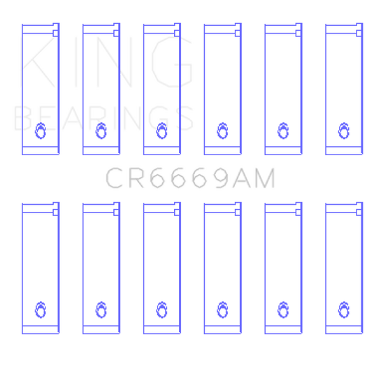 King Engine Bearings Toyota 3Vze 2958Cc (Size +0.50mm) Connecting Rod Bearing Set
