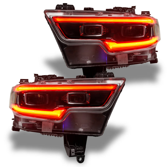 Oracle 19-21 RAM 1500 Headlight DRL Kit Projector LED - RGBW+A w/ Simple Controller