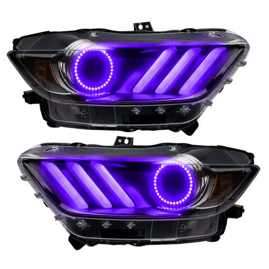 Oracle 15-17 Ford Mustang V6/GT/Shelby DRL  w/ Halo Kit - ColorSHIFT w/ BC1 Controller