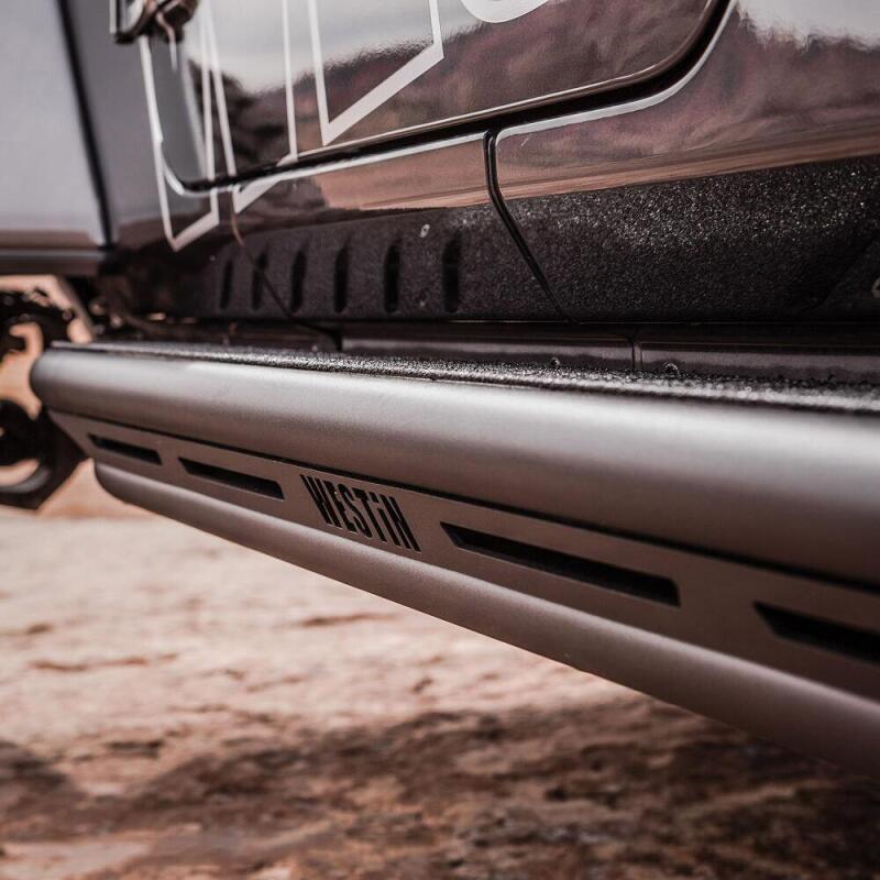 Load image into Gallery viewer, Westin/Snyper 2018+ Jeep Wrangler JL Unlimited 4DR Triple Tube Rock Rail Steps - Textured Black
