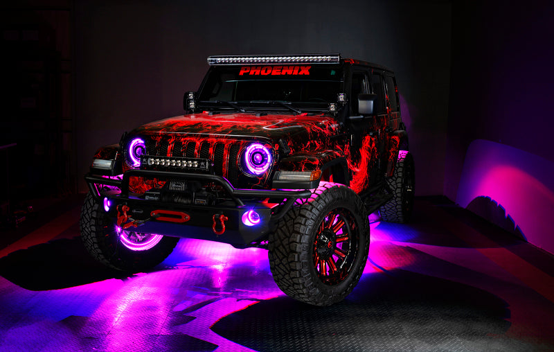 Load image into Gallery viewer, Oracle Bluetooth + RF Underbody Rock Light Kit - 8 PCS - ColorSHIFT
