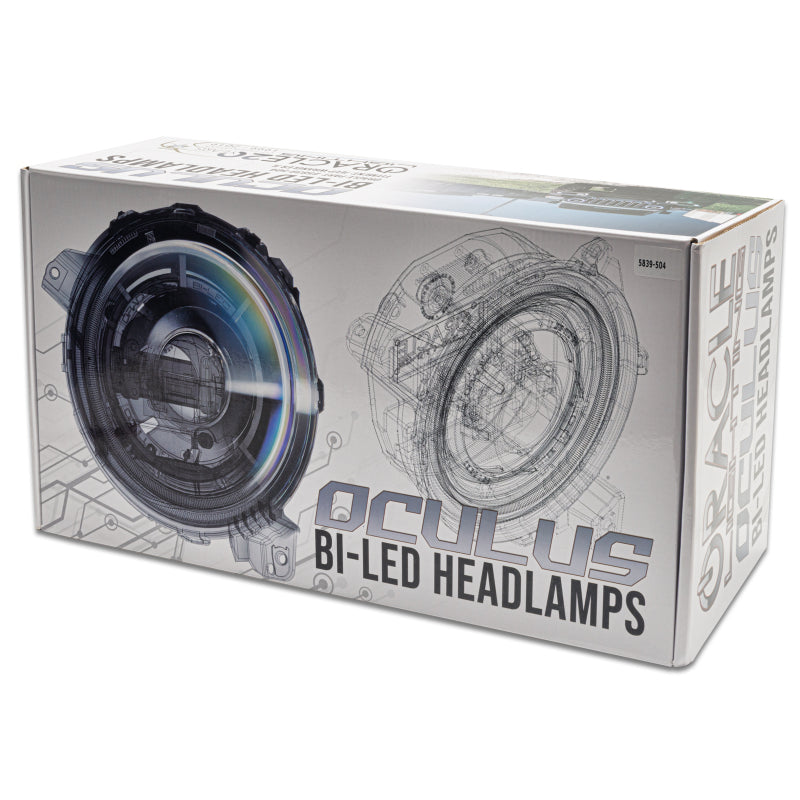 Load image into Gallery viewer, Oracle Oculus Bi-LED Projector Headlights for Jeep JL/Gladiator JT - Matte Blk - 5500K SEE WARRANTY
