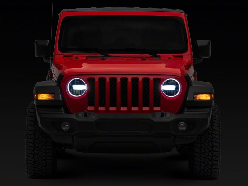 Load image into Gallery viewer, Raxiom 18-23 Jeep Wrangler JL Axial Series 9-In LED Headlights- Blk Housing (Clear Lens)
