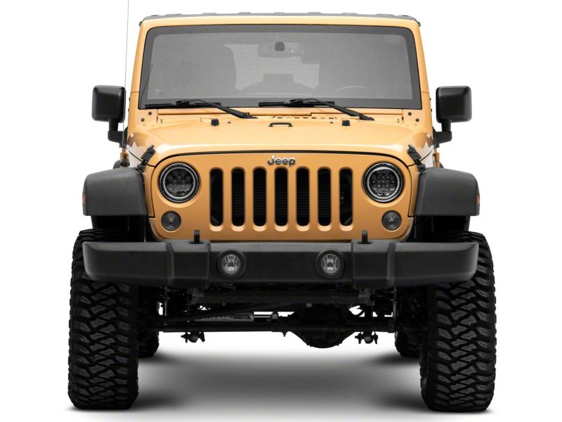 Load image into Gallery viewer, Raxiom 07-18 Jeep Wrangler JK Axial Spider LED Headlights w/Angel Eye Halo- Blk Housing (Clear Lens)
