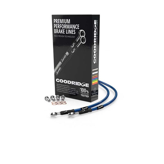 Goodridge 00-05 Suzuki GSF600Y-K4 Bandit Electric Blue Rear SS Brake Lines