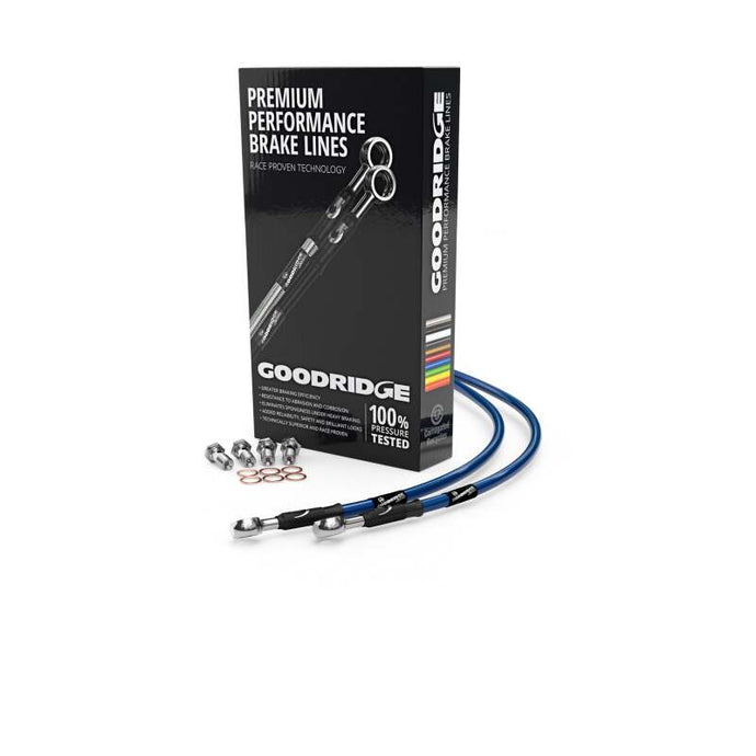 Goodridge 00-03 Suzuki GSXR750Y-K3 Electric Blue Race Front SS Brake Lines