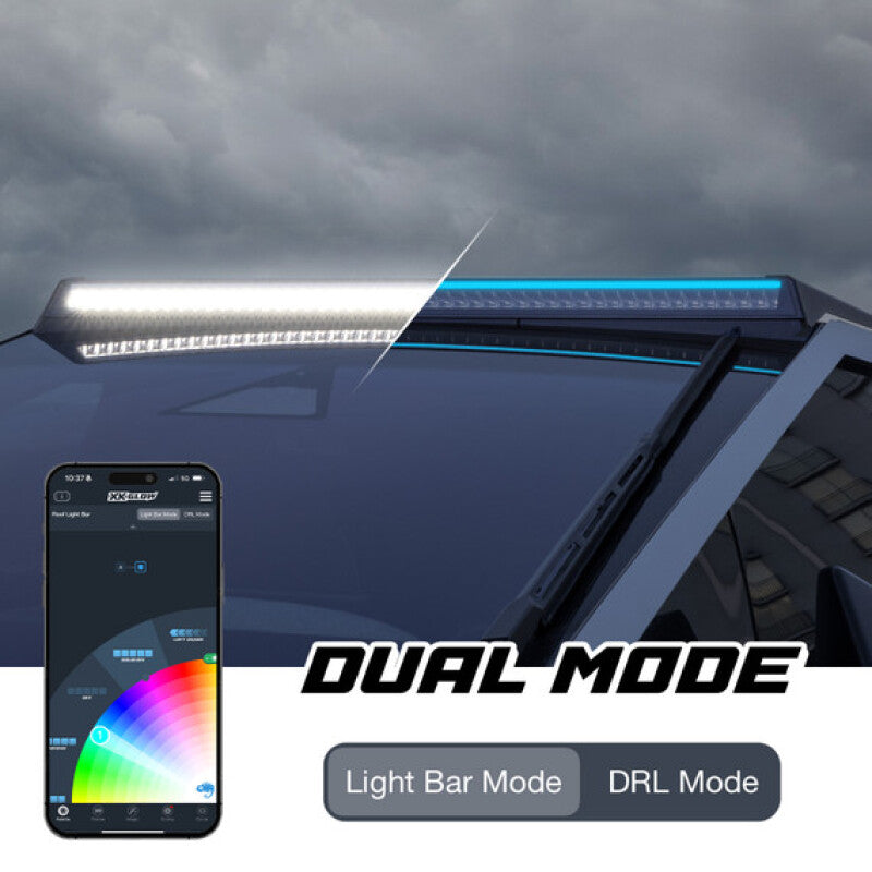 Load image into Gallery viewer, XK Glow Tesla Cybertruck XKmax 50in Roof LED Off-Road Light Bar w/ RGBW Chasing DRL &amp; App Control
