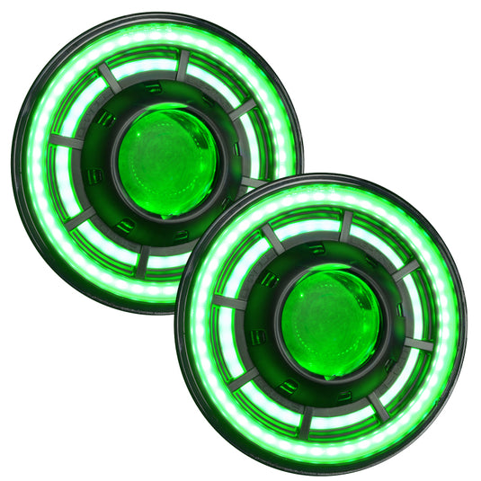 ORACLE Lighting 0718 Jeep Wrangler JK Oculus 7in ColorSHIFT Bi-LED Projector Headlights