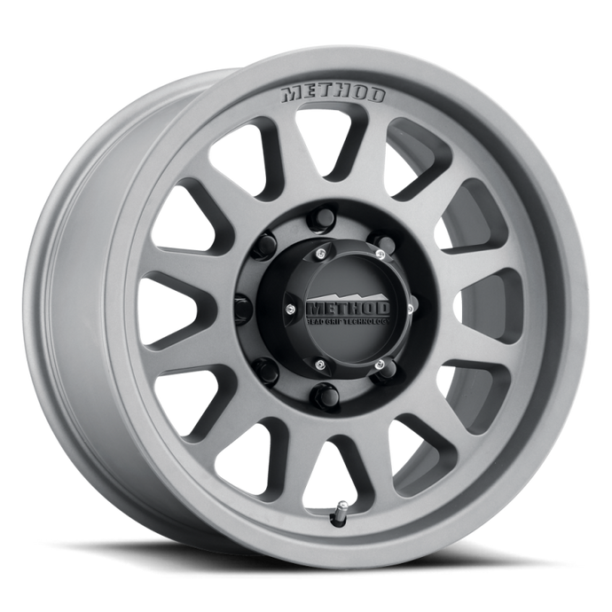 Method MR704 HD 17x9 18mm Offset 8x6.5 130.81mm CB Titanium Wheel