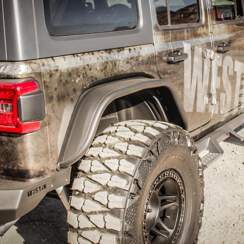 Load image into Gallery viewer, Westin/Snyper 18-20 Jeep Wrangler Tube Fenders - Rear - Textured Black
