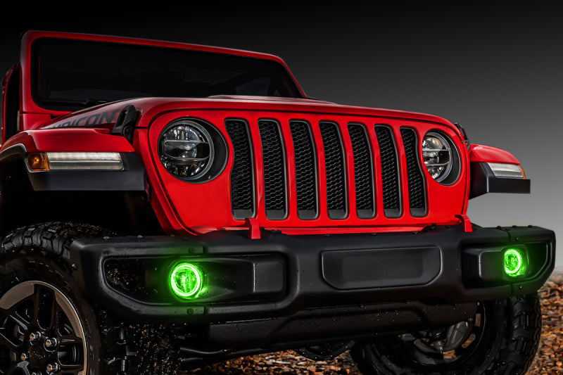 Load image into Gallery viewer, Oracle Jeep Wrangler JL/Gladiator JT LED Surface Mount Fog Light Halo Kit - ColorSHIFT

