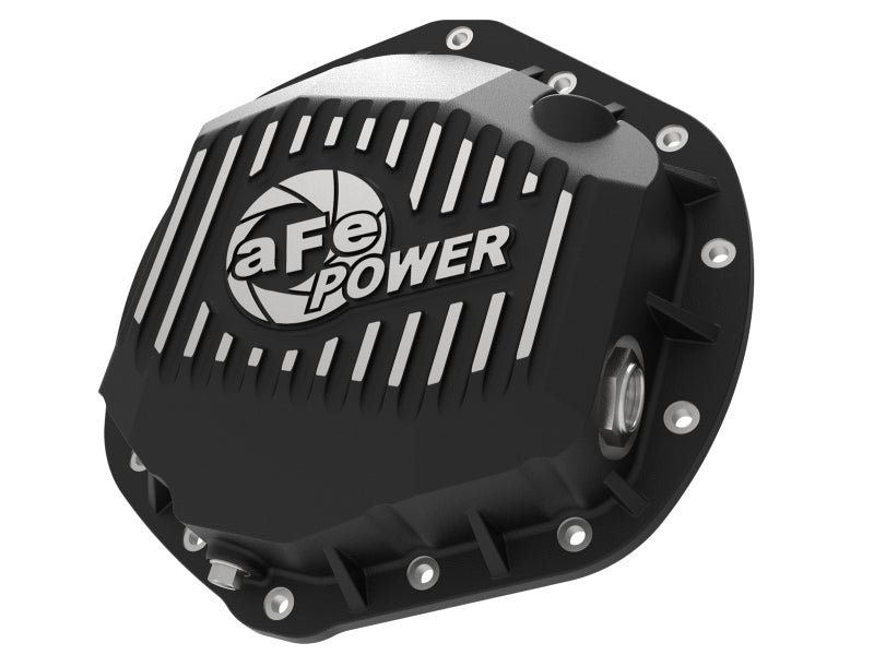 Load image into Gallery viewer, aFe Power Pro Series Rear Differential Cover Black w/ Machined Fins 14-18 Dodge Trucks 2500/3500
