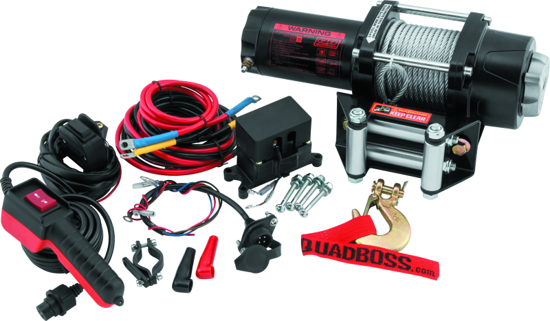 Load image into Gallery viewer, QuadBoss Winch 3500Lb W/Cable
