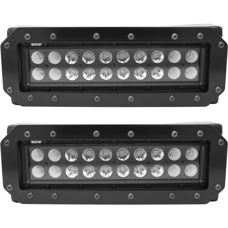 Load image into Gallery viewer, Westin HDX Flush Mount B-FORCE LED Light Kit (Set of 2) w/wiring harness - Black
