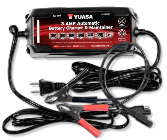 Yuasa 3 Amp Charger & Maintainer - 12V