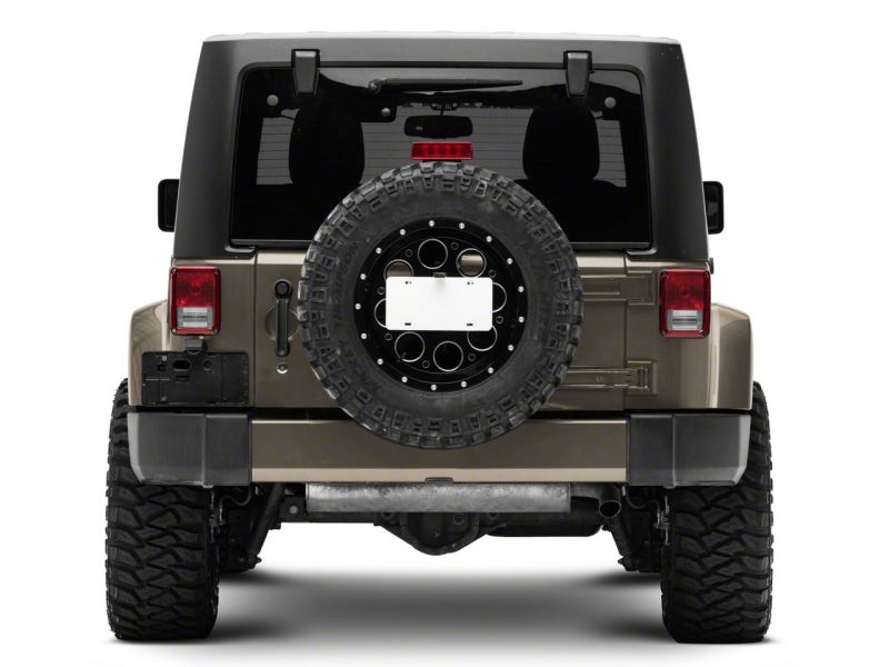 Load image into Gallery viewer, Raxiom 07-18 Jeep Wrangler JK Axial Series License Plate Bracket w/ LED Brake Light
