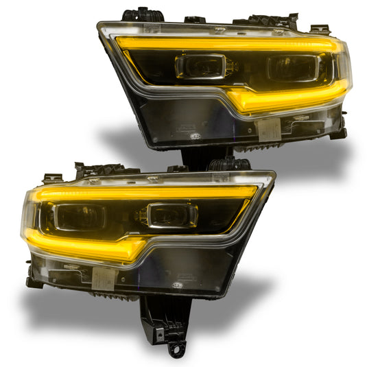 Oracle 19-21 RAM 1500 Headlight DRL Kit Projector LED - RGBW+A w/ Simple Controller