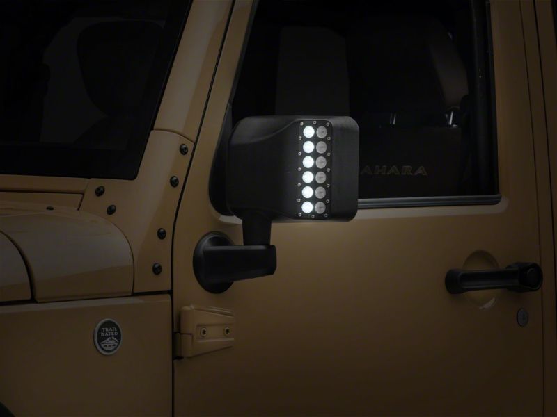 Load image into Gallery viewer, Raxiom 07-18 Jeep Wrangler JK Off-Road LED Manual Mirrors w/ Turn Signals
