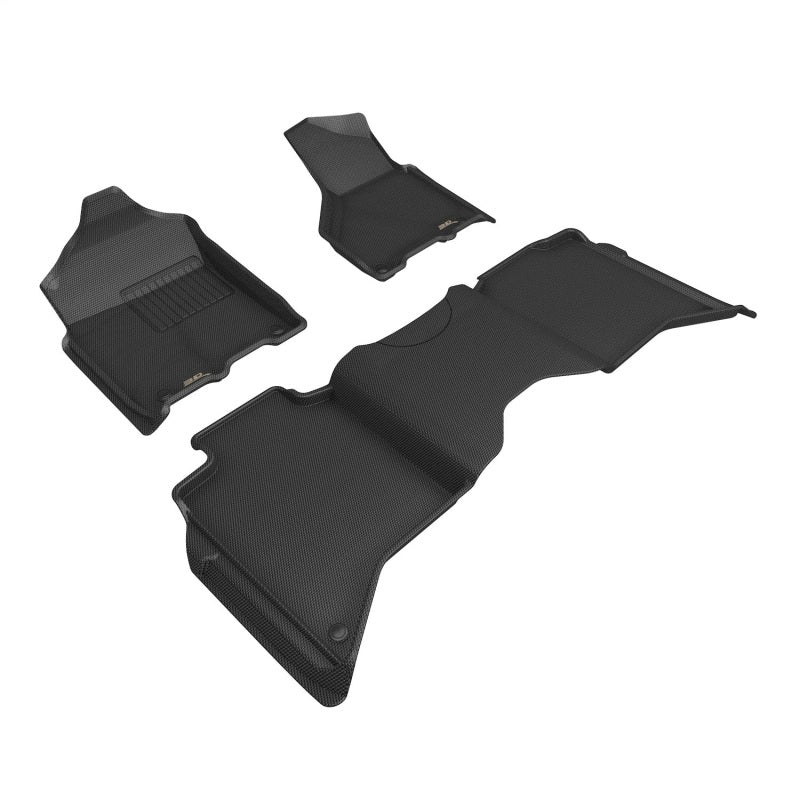 Load image into Gallery viewer, 3D MAXpider 19-24 Dodge RAM 2500 Crew Cab Kagu 1st and 2nd Row Floormat - Black

